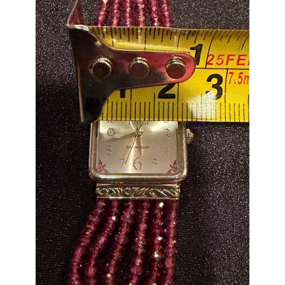 Ecclissi 925 Sterling and Beaded Faceted Amethyst Watch main image 7